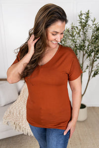 Chloe Cozy Tee in Rust