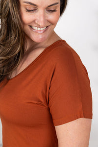 Chloe Cozy Tee in Rust