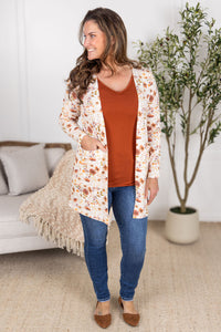 Classic Cardigan in Harvest Charm Floral