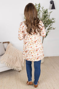Classic Cardigan in Harvest Charm Floral