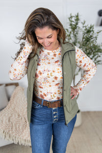 Remy Zip Up Vest in Heathered Sage