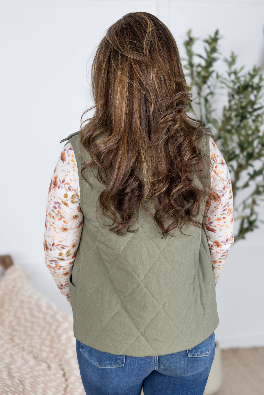 Remy Zip Up Vest in Heathered Sage