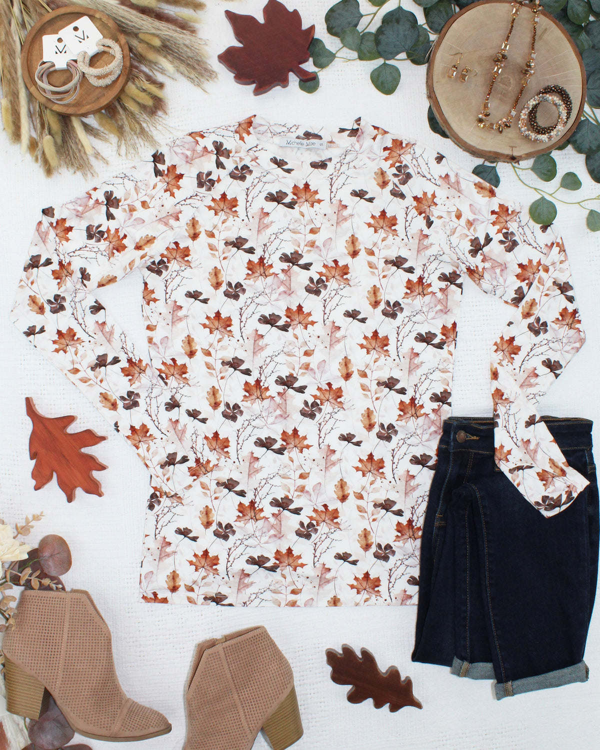 Blair Long Sleeve Topin Fall Foliage