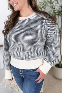 Charlotte Sweater in Black and Cream