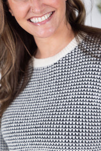 Charlotte Sweater in Black and Cream