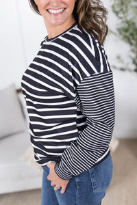Mixed Stripes Pullover Top