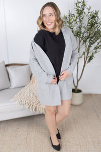 Layla Sweater Cardigan in Grey