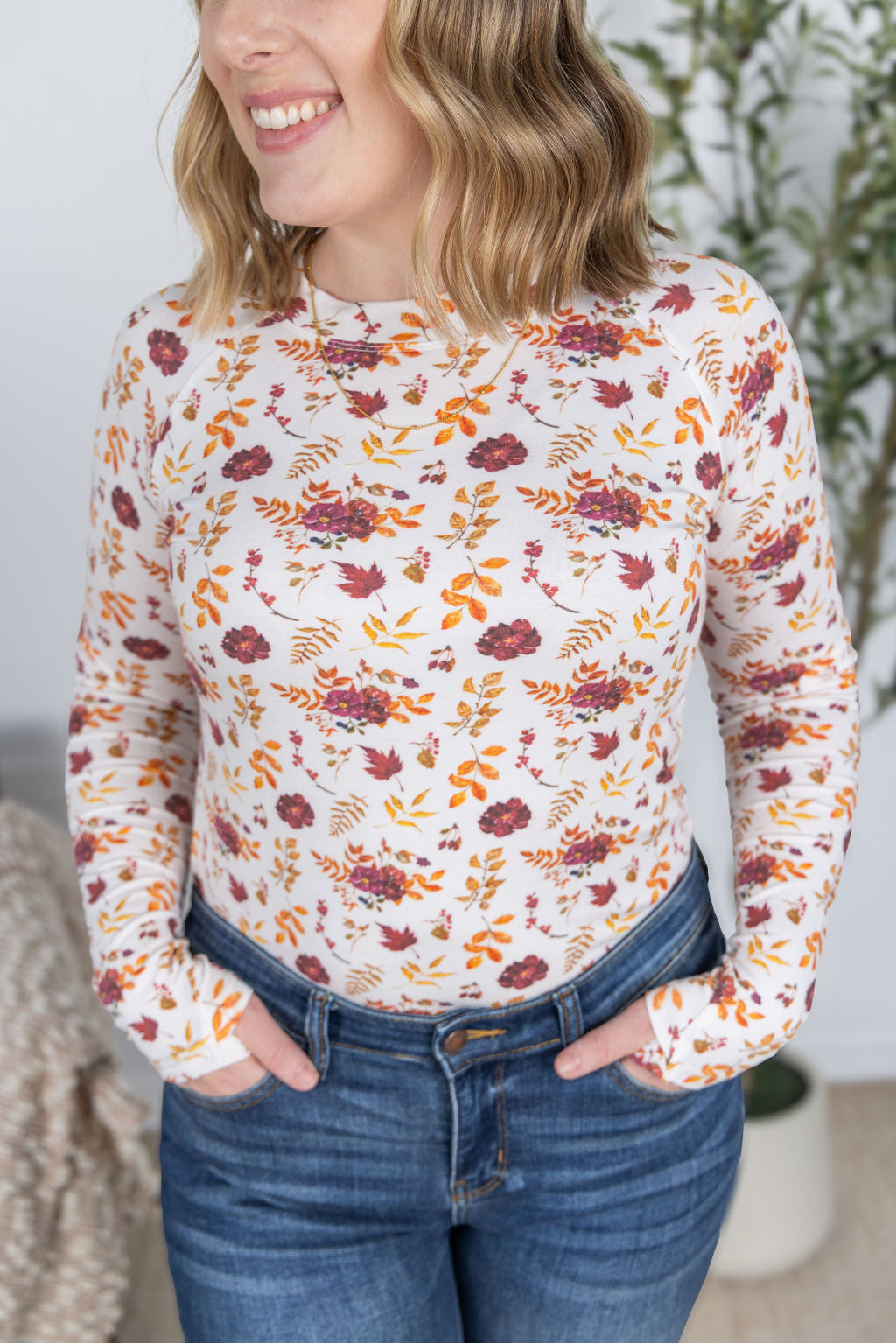 Blair Long Sleeve Top in Autumn Floral