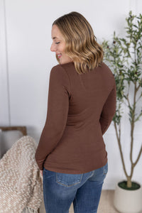 Alyssa Long Sleeve Top in Brown
