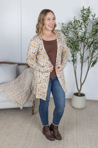 Classic Cardigan in Fall Vintage Floral