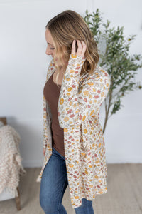 Classic Cardigan in Fall Vintage Floral