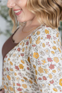 Classic Cardigan in Fall Vintage Floral