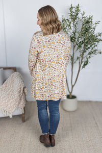 Classic Cardigan in Fall Vintage Floral