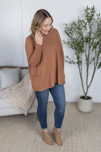 Naomi Pocket Sweater in Latte
