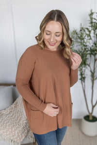 Naomi Pocket Sweater in Latte