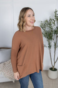Naomi Pocket Sweater in Latte