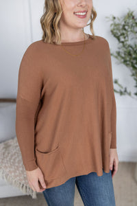 Naomi Pocket Sweater in Latte