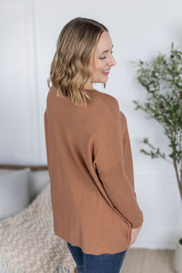 Naomi Pocket Sweater in Latte