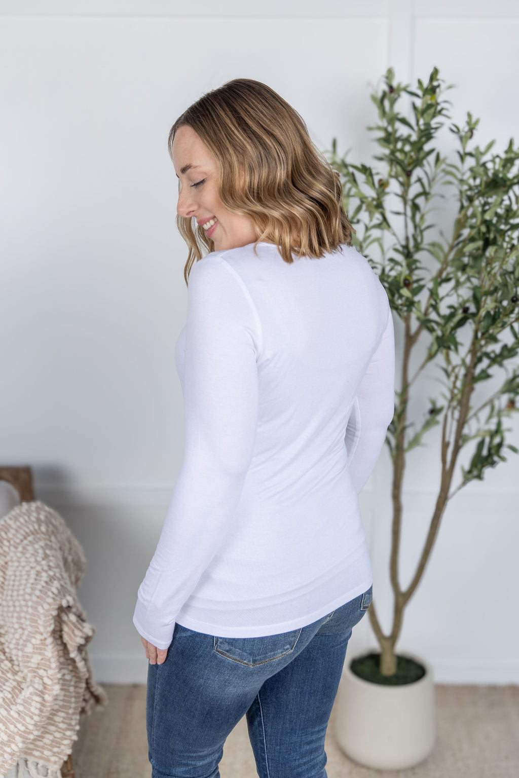 Alyssa Long Sleeve Top in White