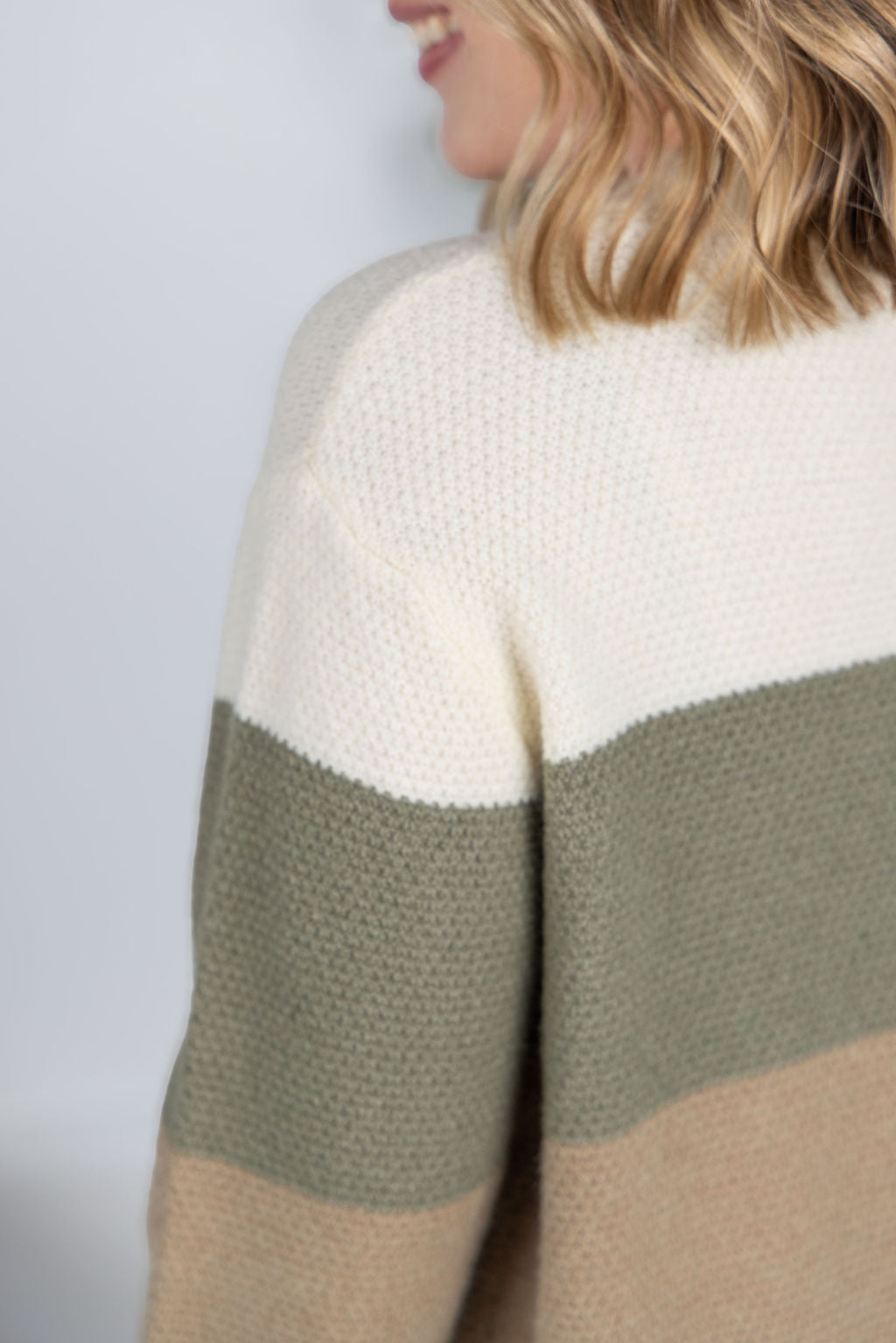 Neutral Mix Colorblock Sweater
