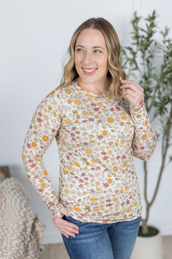 Blair Long Sleeve Top in Fall Vintage Floral