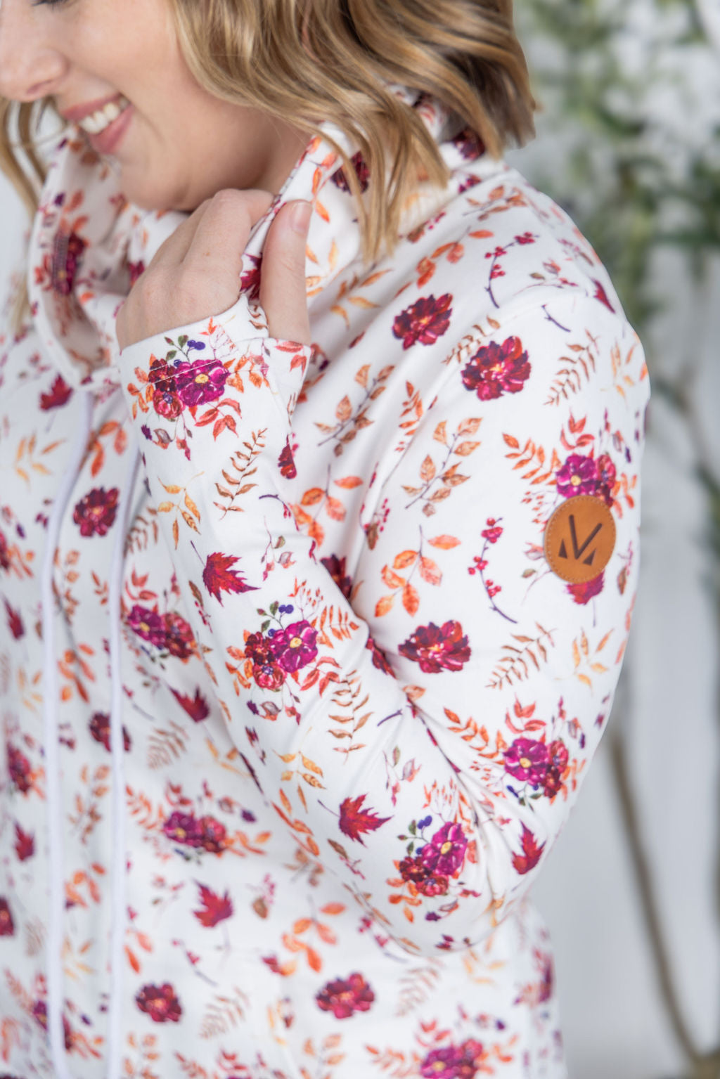 Soft Funnel Neck in Autumn Floral