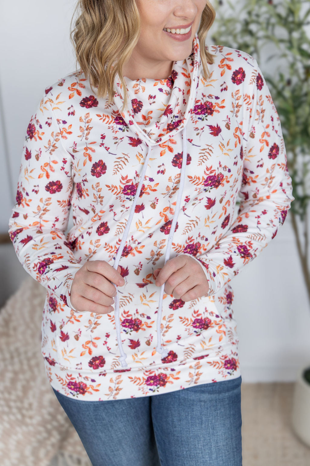 Soft Funnel Neck in Autumn Floral