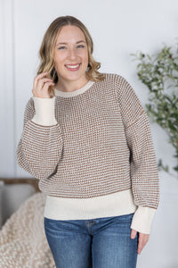 Charlotte Sweater in Mocha and Cream