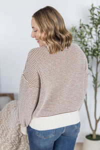 Charlotte Sweater in Mocha and Cream