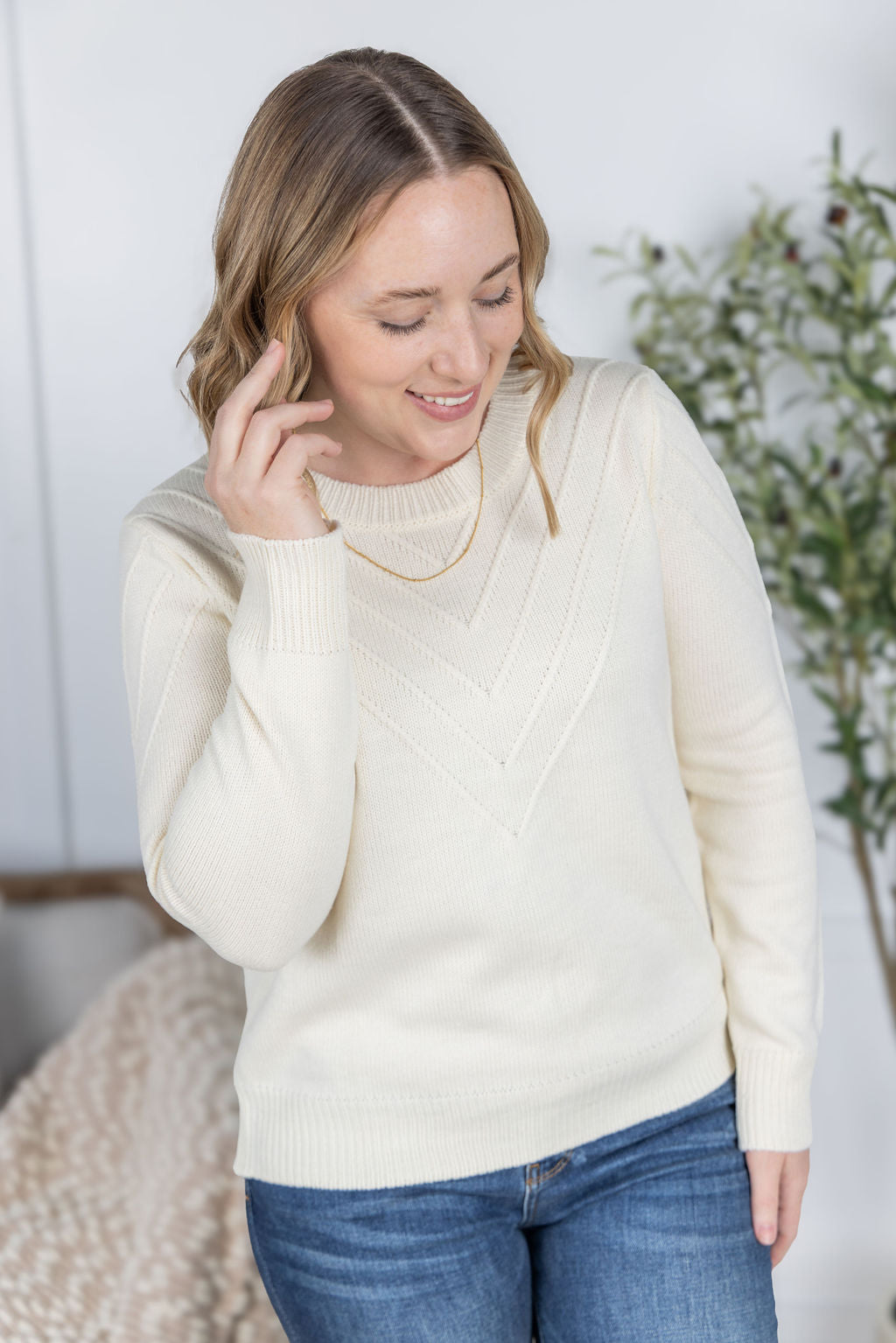 Evelyn Sweater in Ivory