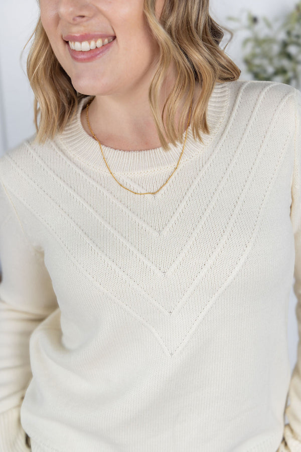 Evelyn Sweater in Ivory
