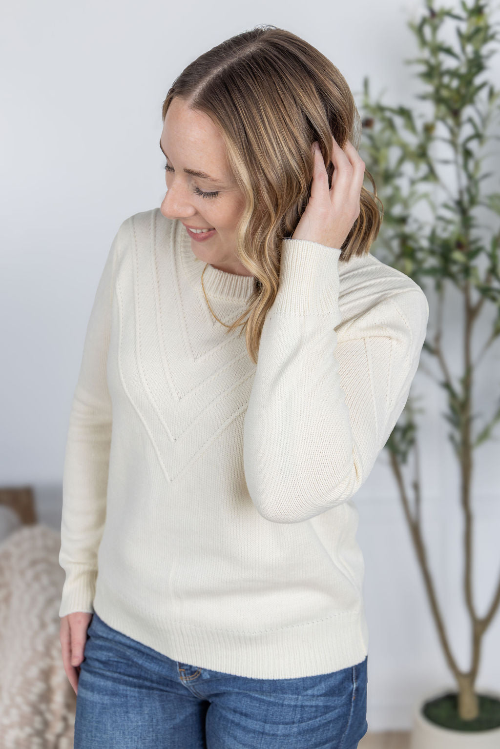 Evelyn Sweater in Ivory