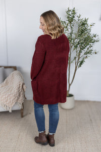 Madison Cozy Cardigan in Burgundy