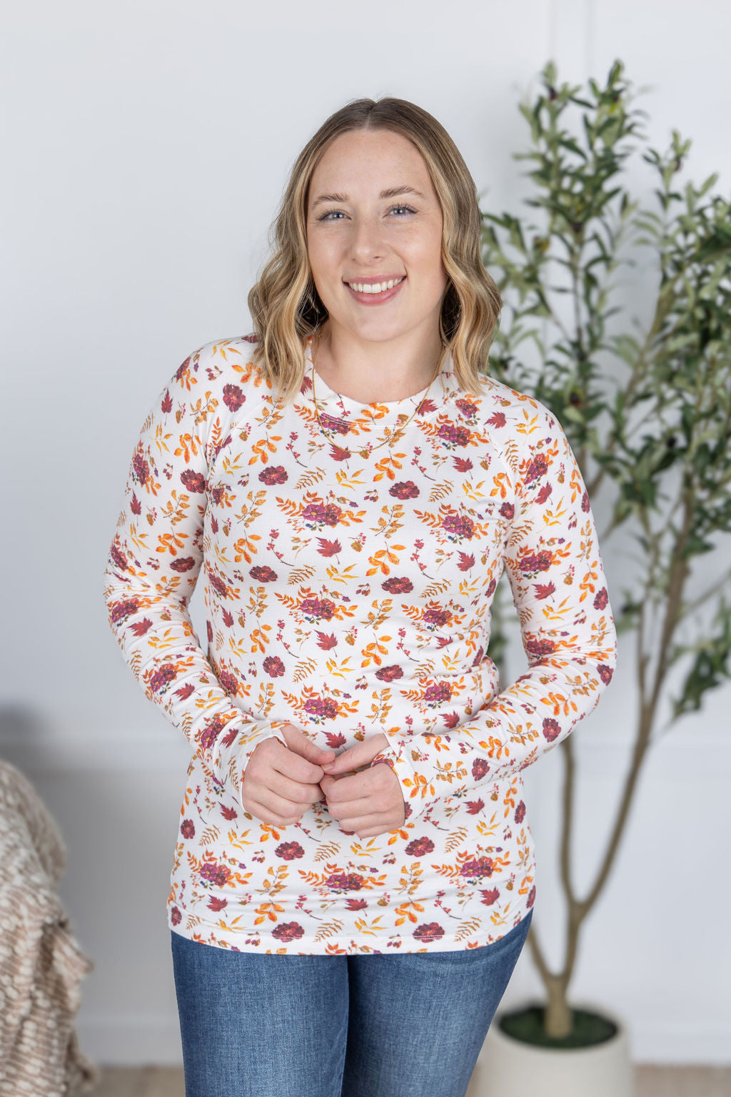 Blair Long Sleeve Top in Autumn Floral