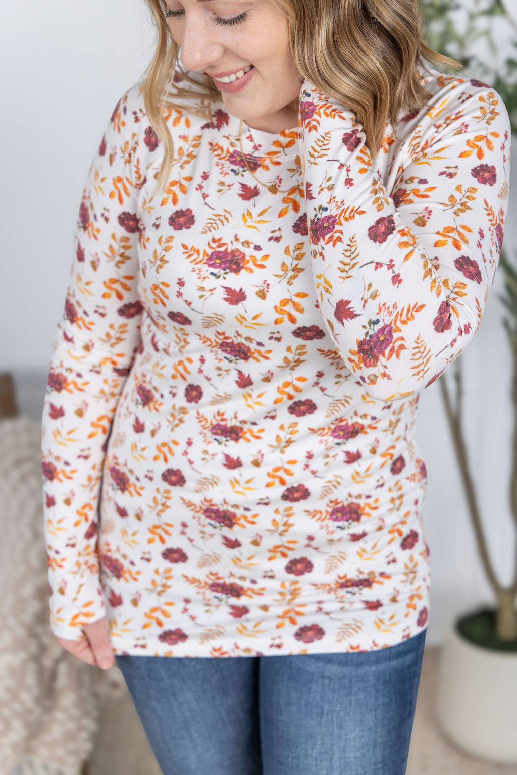 Blair Long Sleeve Top in Autumn Floral