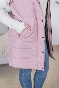 Harlow Long Vest in Blush