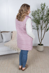 Harlow Long Vest in Blush