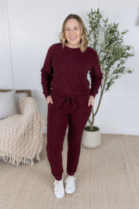 Corrine Joggers in Burgundy