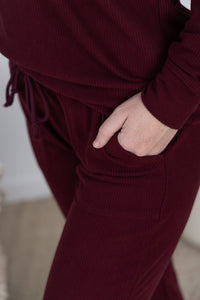 Corrine Joggers in Burgundy