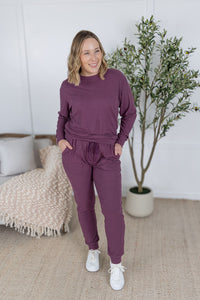 Corrine Joggers in Plum