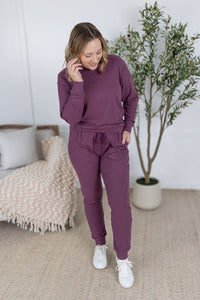 Corrine Joggers in Plum