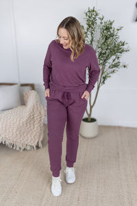 Corrine Joggers in Plum