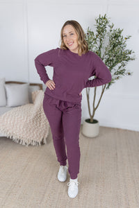 Corrine Joggers in Plum