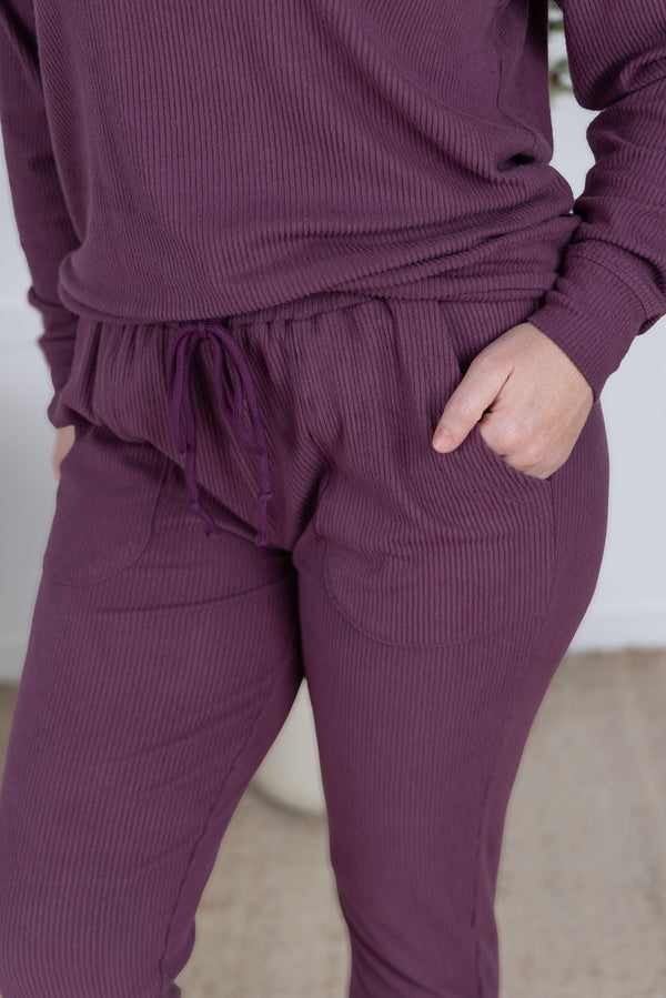 Corrine Joggers in Plum
