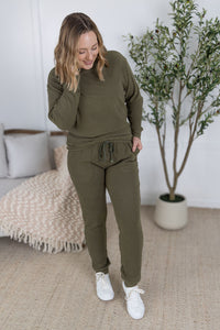 Corrine Joggers in Olive