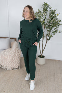 Corrine Joggers in Hunter Green