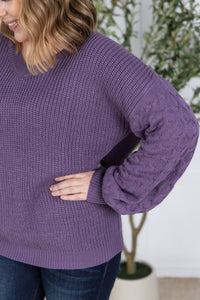 Talina Textured Sweater in Purple