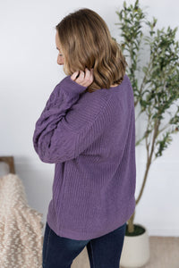 Talina Textured Sweater in Purple