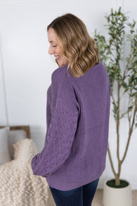 Talina Textured Sweater in Purple