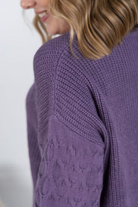 Talina Textured Sweater in Purple